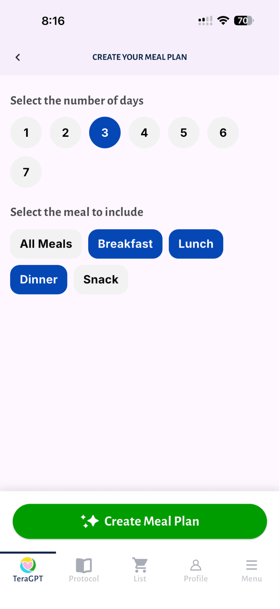 Tera AI Nutritionist preview 2