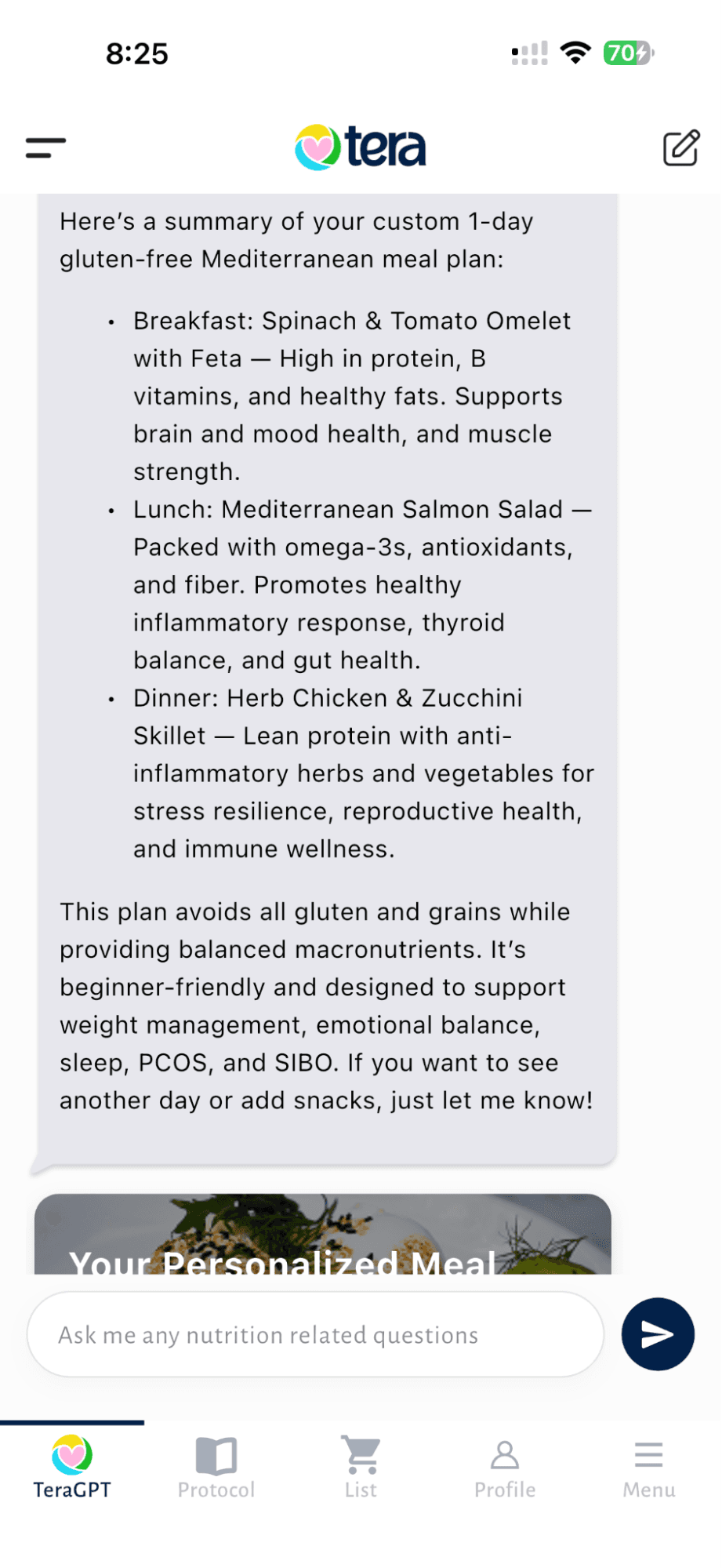 Tera AI Nutritionist preview 3